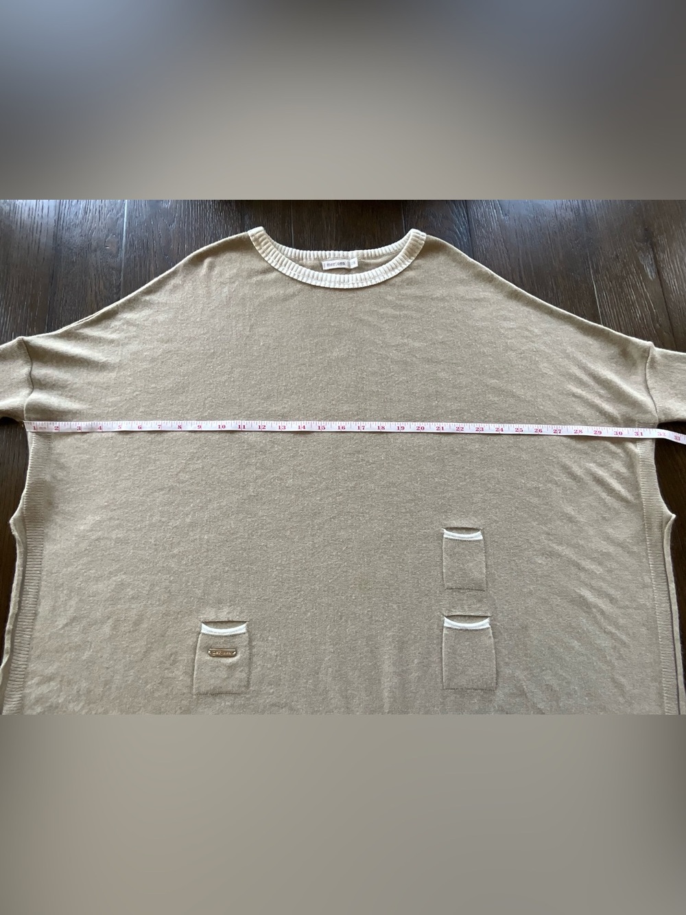 Mersea Catalina Khaki Crewneck Dolman Sweater OS - Picture 7 of 10